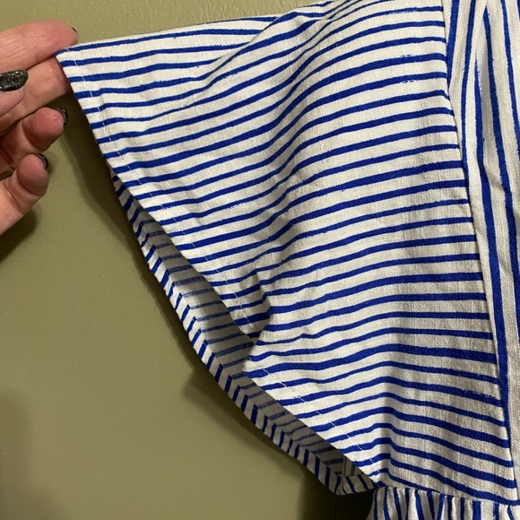 Zara Blue and White Striped Mini Dress, Size M - Picture 4 of 6